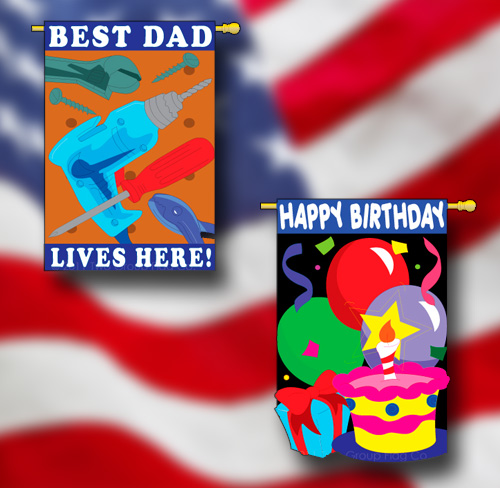Celebration and specialty flags for birthdays graduations and holidays — shop at Flag World Company in Aurora Colorado